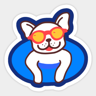 Dog Swimmer Sticker